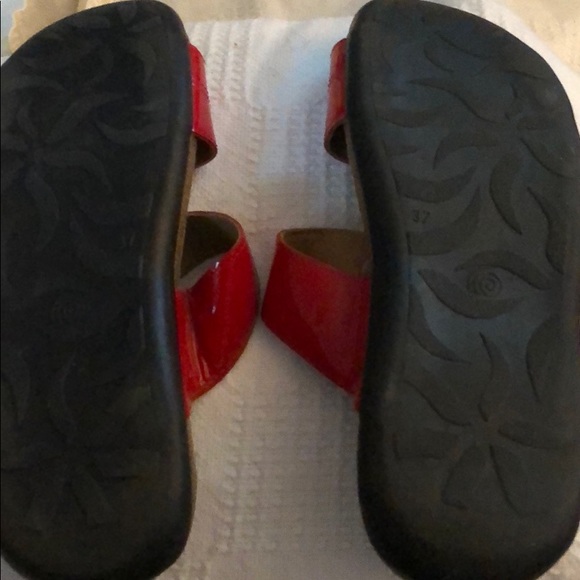 Red Patent Leather Vitaform Sandals Sz 7 - Picture 5 of 6